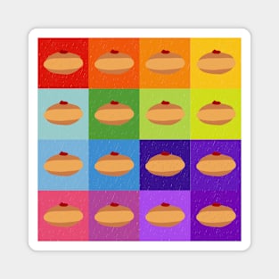 Doughnuts Galore Rainbow Square Print Magnet