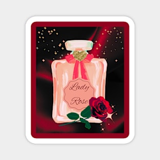 Lady Rose Elegant perfume Bottle Magnet