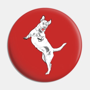 Marshall the White Labrador Retriever - Red Pin