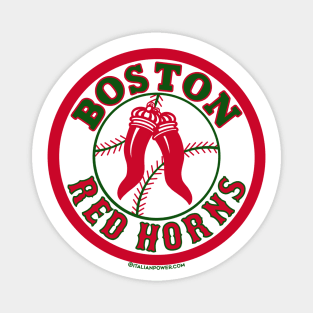 Boston Red Horns Magnet