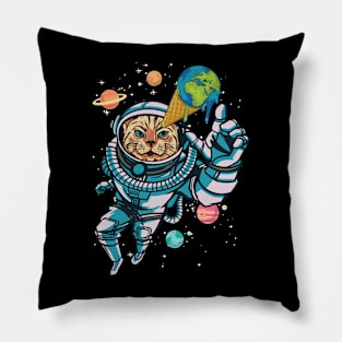 Cat in Space - Funny Spacesuit  Cat Graphic Pillow
