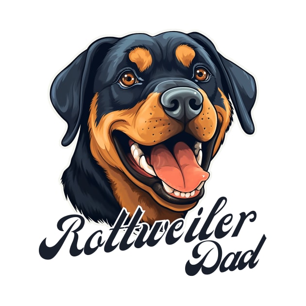 Rottweiler Dad T-Shirt - Dog Lover Gift, Pet Parent Apparel by Baydream