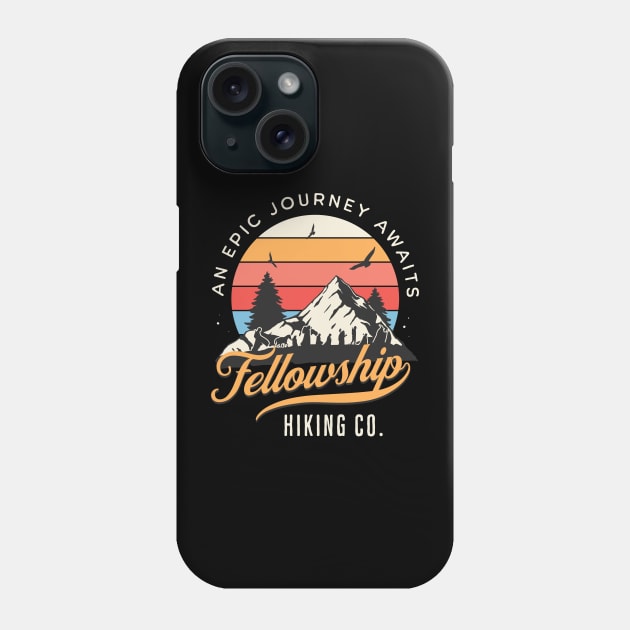 Fellowship Hiking Co - An Epic Journey Awaits - Black - Fantasy Phone Case by Fenay-Designs