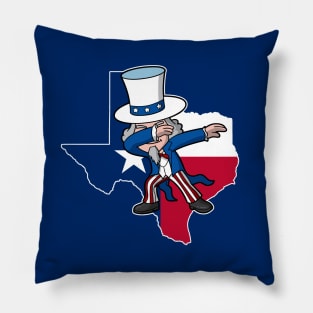 Texas Uncle Sam Texan 4th of July USA Patriotic Pillow