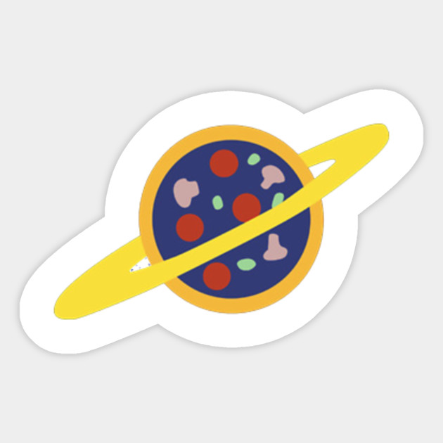 Planet Pizza Machine Light Sticker Teepublic