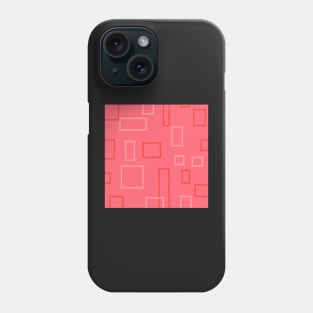 Abstract Geometrical Shapes on Coral Phone Case