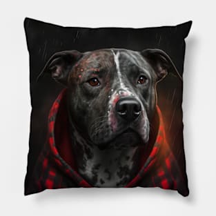 Scared Staffy Pillow