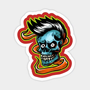 Spiky skull punk Magnet