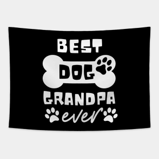 Best Dog Grandpa Ever Funny Dog Lovers Tapestry
