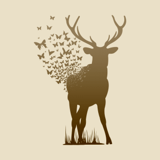 Deer Butterflies T-Shirt