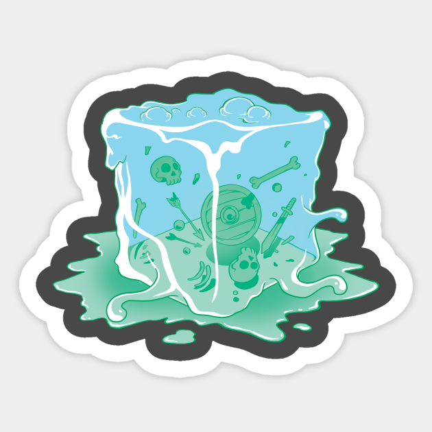 Gelatinous Cube - Dnd - Sticker