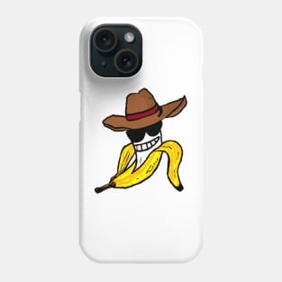 crooked banana with a sinister smile Phone Case