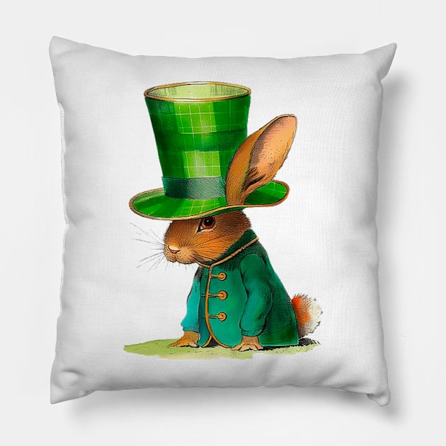 St Patricks Bunny Pillow by Shurkason