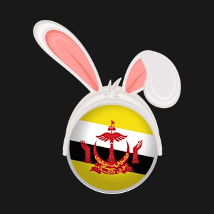 happy easter Brunei Darussalam bunny ears flag cute designs T-Shirt