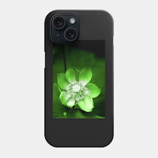 Green Lotus Flower, or Water Lily Phone Case