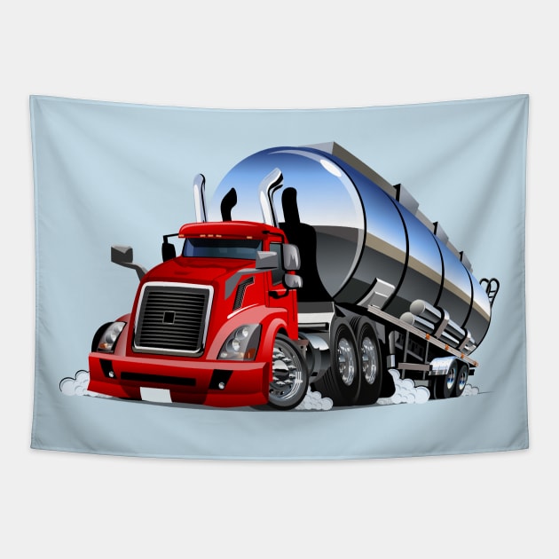 Cartoon truck Tapestry by Mechanik