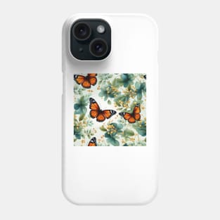 Monarch Butterflies Watercolor 23 Phone Case