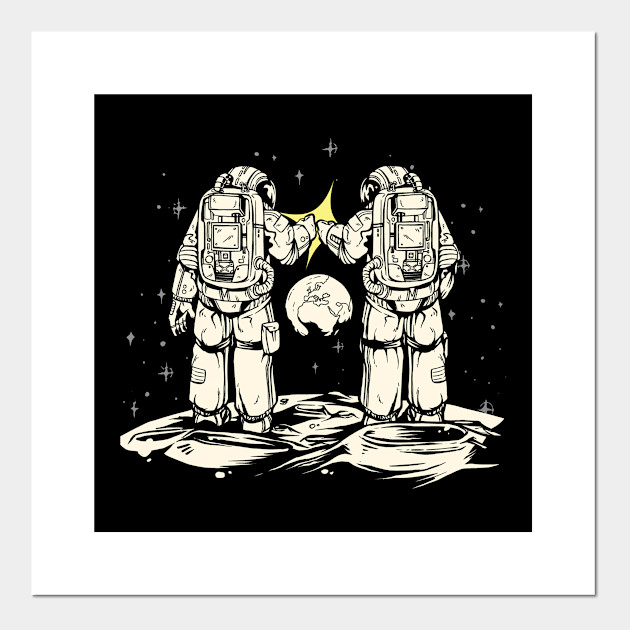 Cool Astronauts Astronaut Affiche Et Impression D Art Teepublic Fr The perfect coolspaceman spaceman cool animated gif for your conversation. teepublic