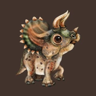 Triceratops Chibi Dino T-Shirt