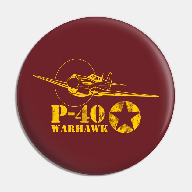 P-40 Warhawk (distressed) Pin by TCP