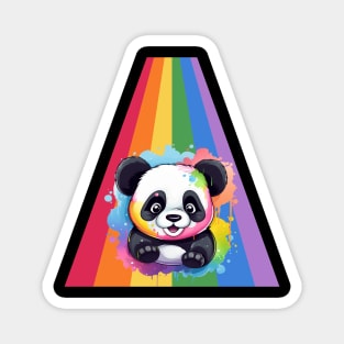 rainbow panda Magnet