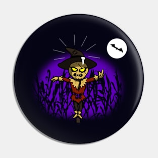 Superhero Vigilante Inspired Funny Scarecrow Pooped By a Bat Pin