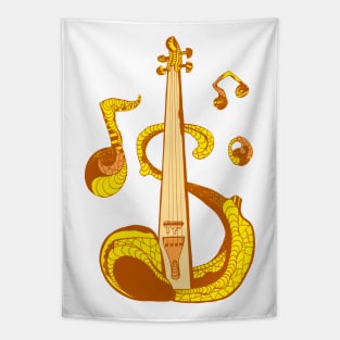 Yellow and Orange String Violin Tapestry