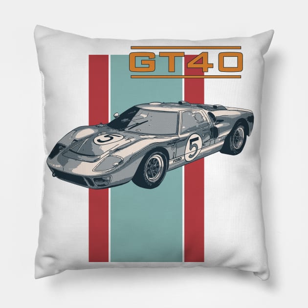 Ford GT40 Pillow by Joshessel