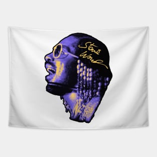 Stevie Wonder RnB Soul Neon Purple Tapestry