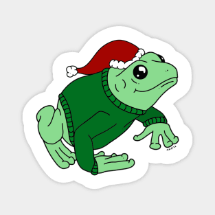 Christmas Sweater Frog Magnet