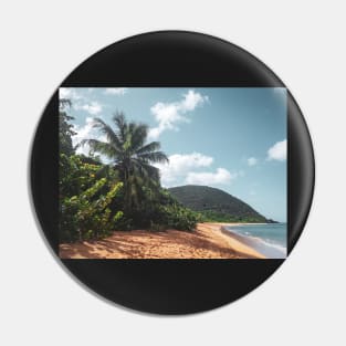 Tropical Island Beach With Palm Trees Pin