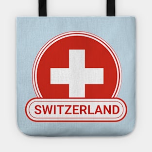 Switzerland Country Badge - Switzerland Flag Tote