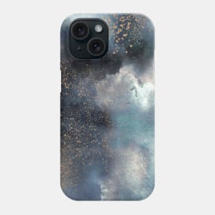 pocket- smoky marble gold Phone Case