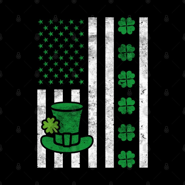 Irish American Flag Shamrock St Patricks Day by trendingoriginals