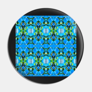 Green Blue Pattern Pin