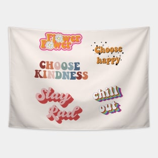 70's 80's Cool retro sticker pack Tapestry