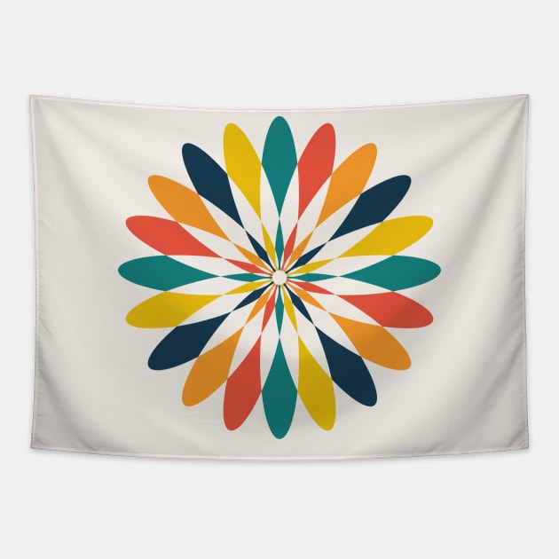 Retro Petals Tapestry by n23tees