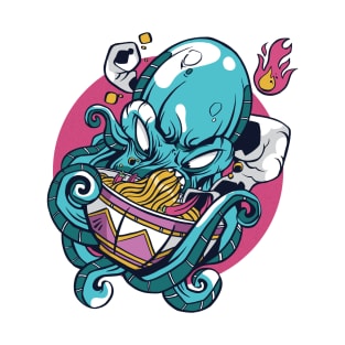 Kawaii Ramen Cute Anime Octopus Funny Japanese Noodles Soup T-Shirt