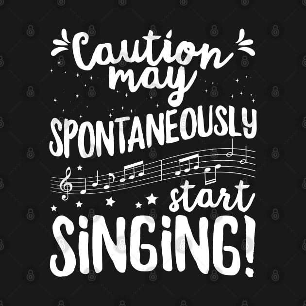 Caution may spontaneously start singing! - Music Singer product by theodoros20