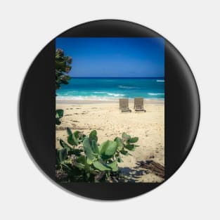 Two Chairs on the Beach Pin