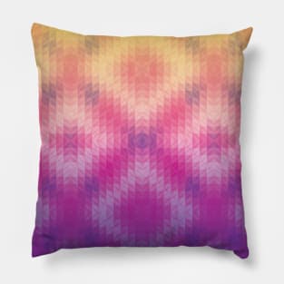Ombre Sunset Geometric Pattern Pillow