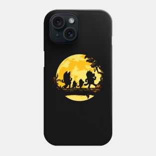 Bluey Walking Under Yellow Moon Phone Case