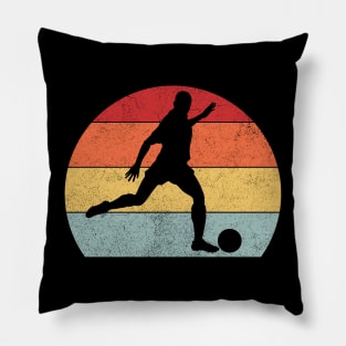 Soccer player vintage retro style Pillow
