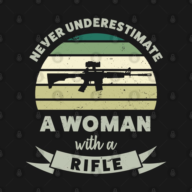 Women with a Rifle Funny Gun Gifts Mom by qwertydesigns