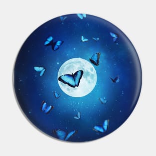 Night sky and butterflies Pin