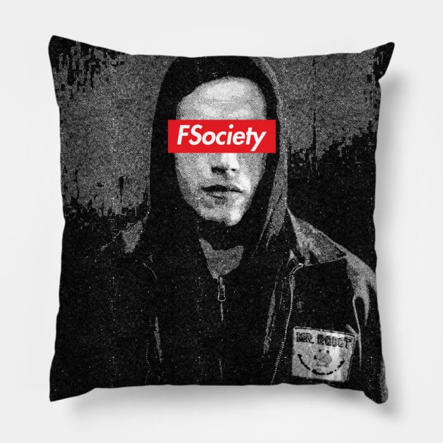 Mr Robot FSociety Elliot Pillow by Aefe