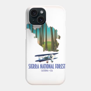 Sierra national forest California USA map Phone Case