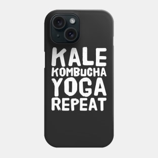 Kale kombucha yoga repeat Phone Case