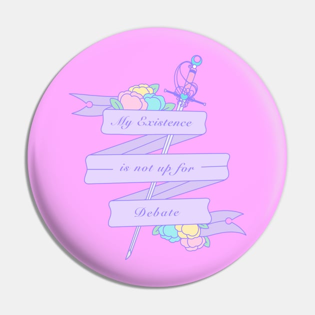 Pan - My Existence Is Not Up For Debate Pin by Cosmic Queers