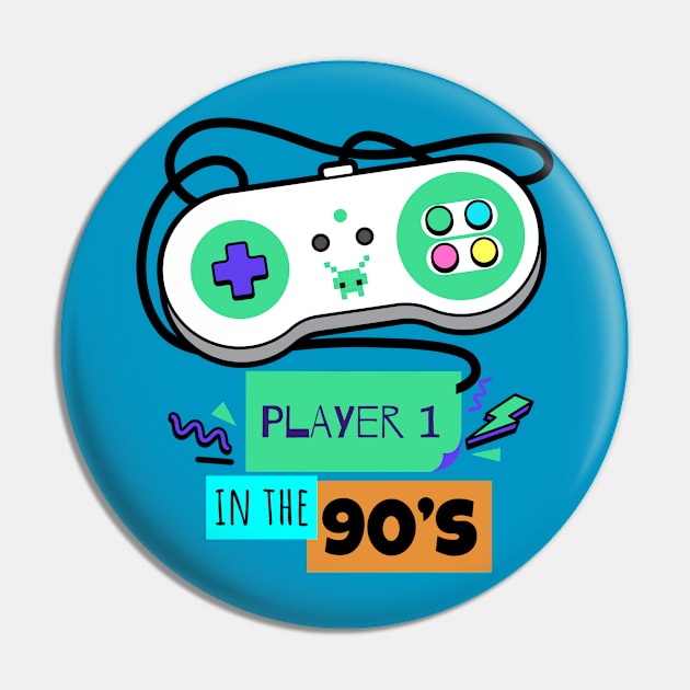 player 1 in the 90's Pin by amillustrated